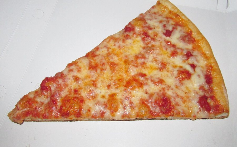 Crisp New York-style cheese pizza slice (representative photo)
